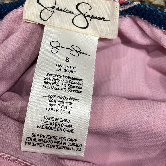 Jessica Simpson One Piece Tropical Swimsuit NWT  Sz Small - Picture 3 of 3